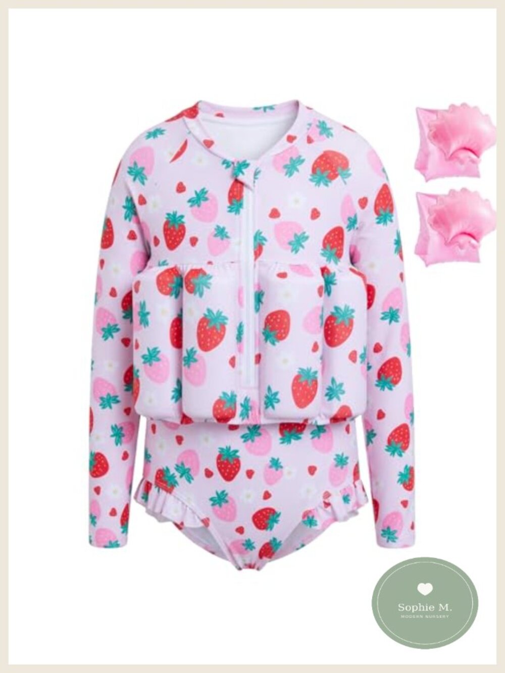 Toddler Floating Swim One Piece Long Sleeve UPF 50+ Bathing Suit